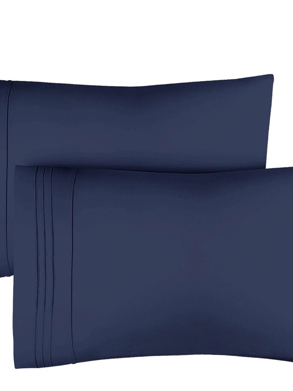 Navy Microfiber Pillowcase Pair